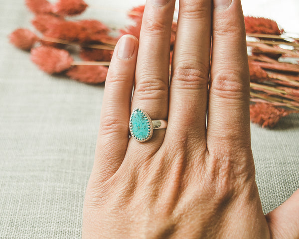 Kingman Turquoise Ring - Size 6.5