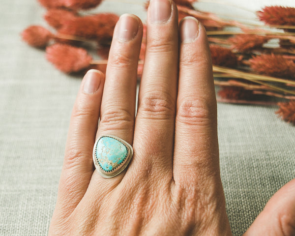 Fox Turquoise ring - size 6.5