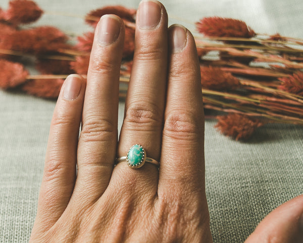 Whitewater Turquoise Ring - Size 7